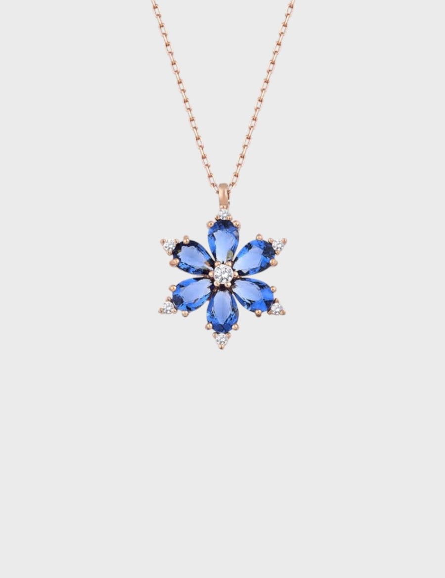 BLUE SAKURA BLOOM KOLYE resmi