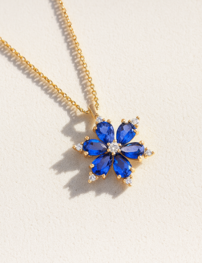 BLUE SAKURA BLOOM KOLYE resmi
