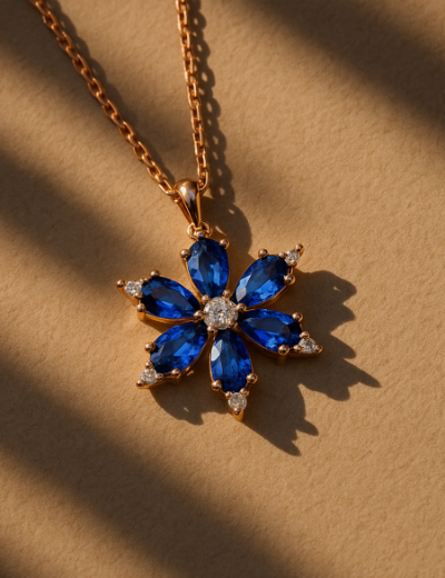 BLUE SAKURA BLOOM KOLYE resmi