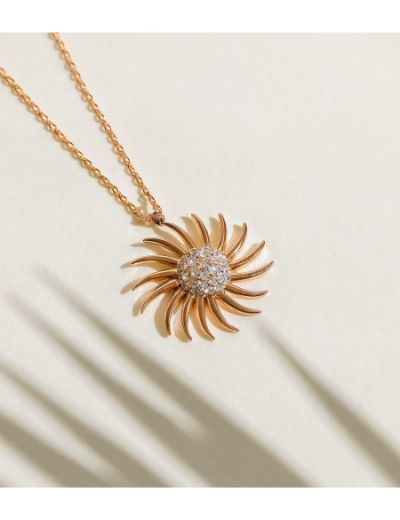 Aurora Solaris Rose Gold Kolye resmi