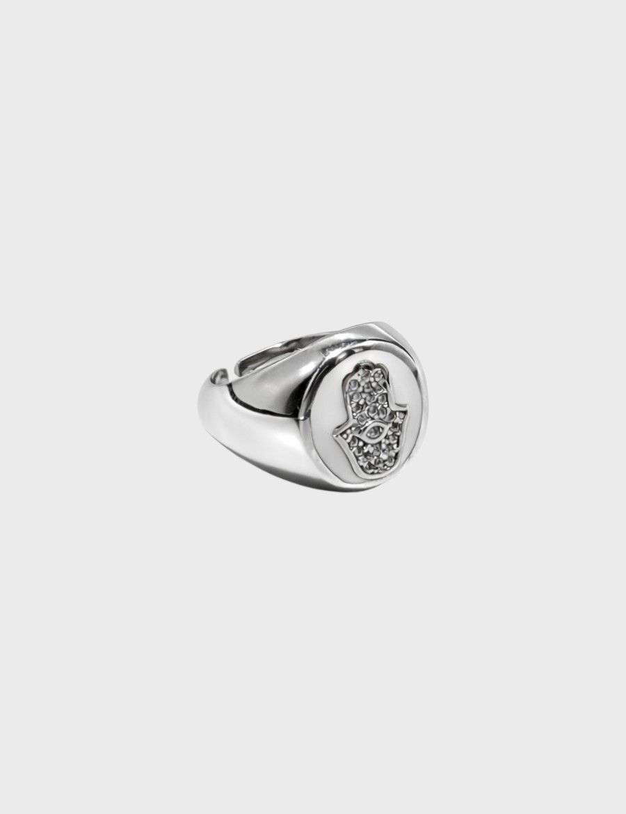 Hamsa Aura Ring White resmi