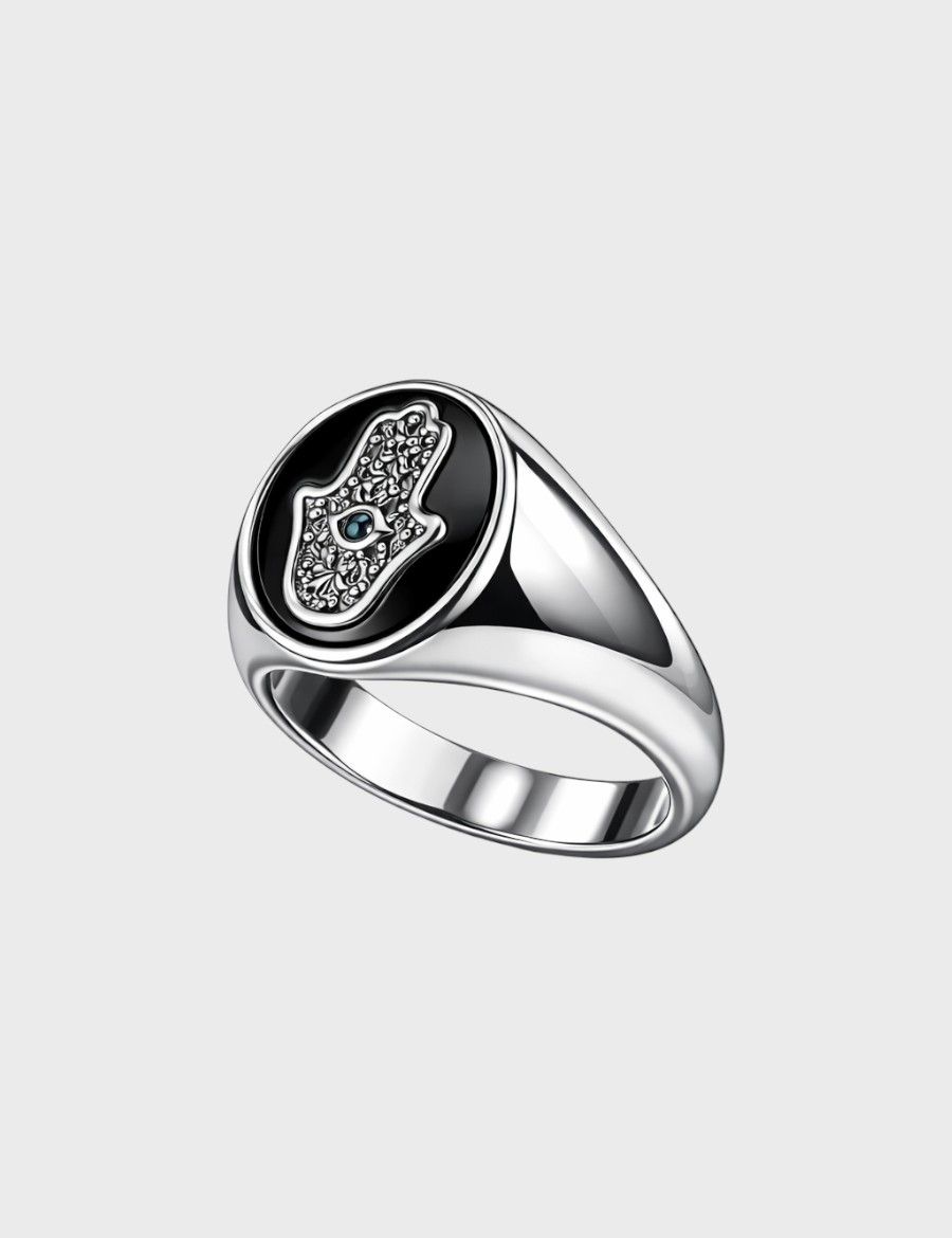 Hamsa Aura Ring Black resmi