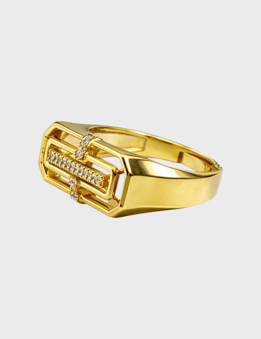 Linear Vault Ring Gold resmi