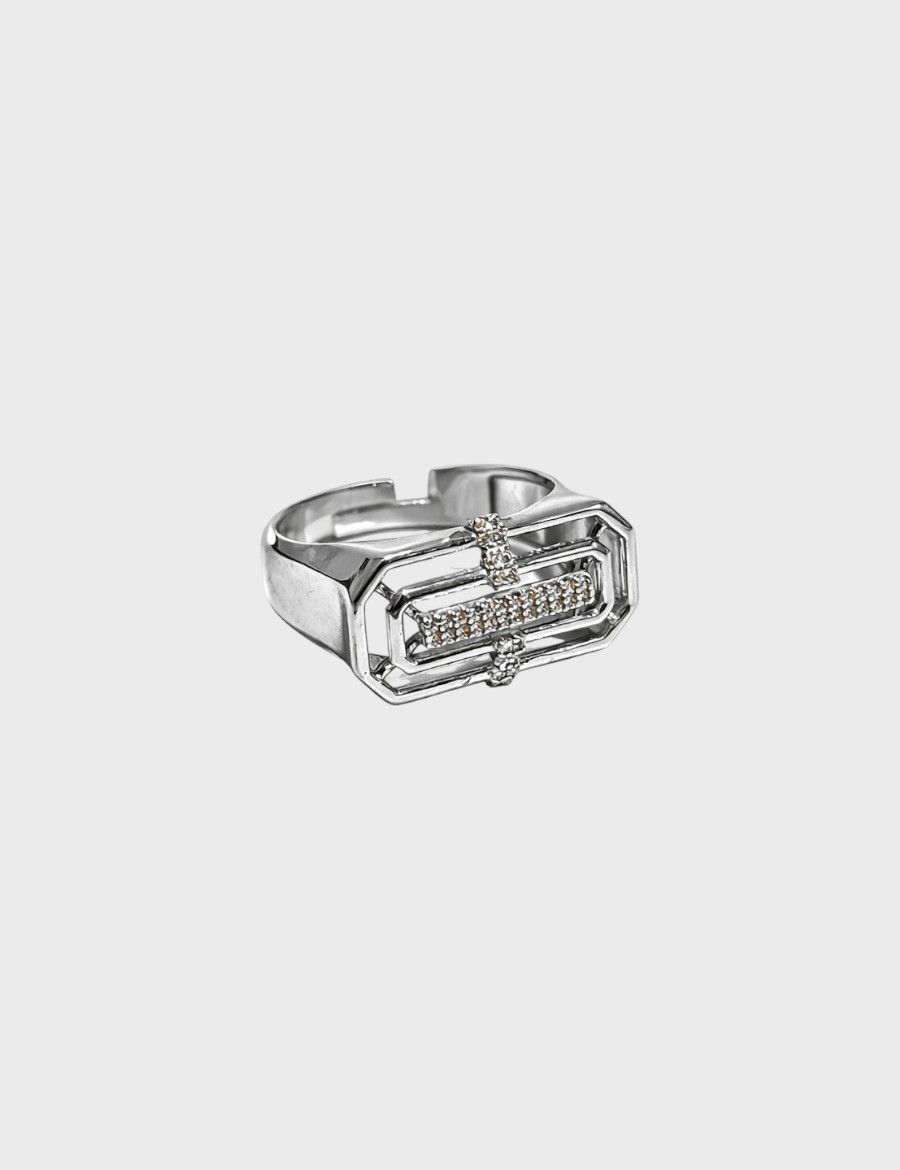 Linear Vault Ring Silver resmi