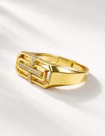 Linear Vault Ring Gold resmi