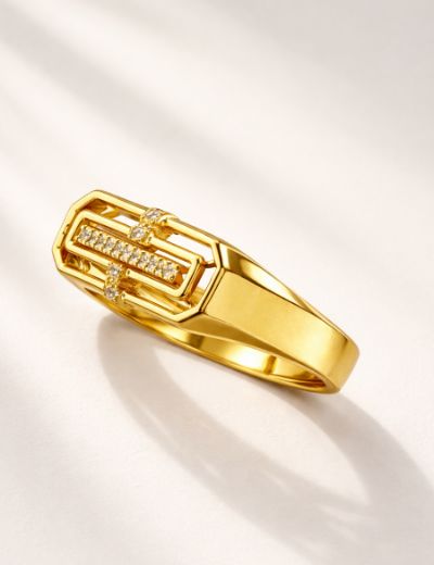 Linear Vault Ring Gold resmi