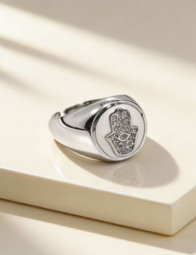 Hamsa Aura Ring White resmi
